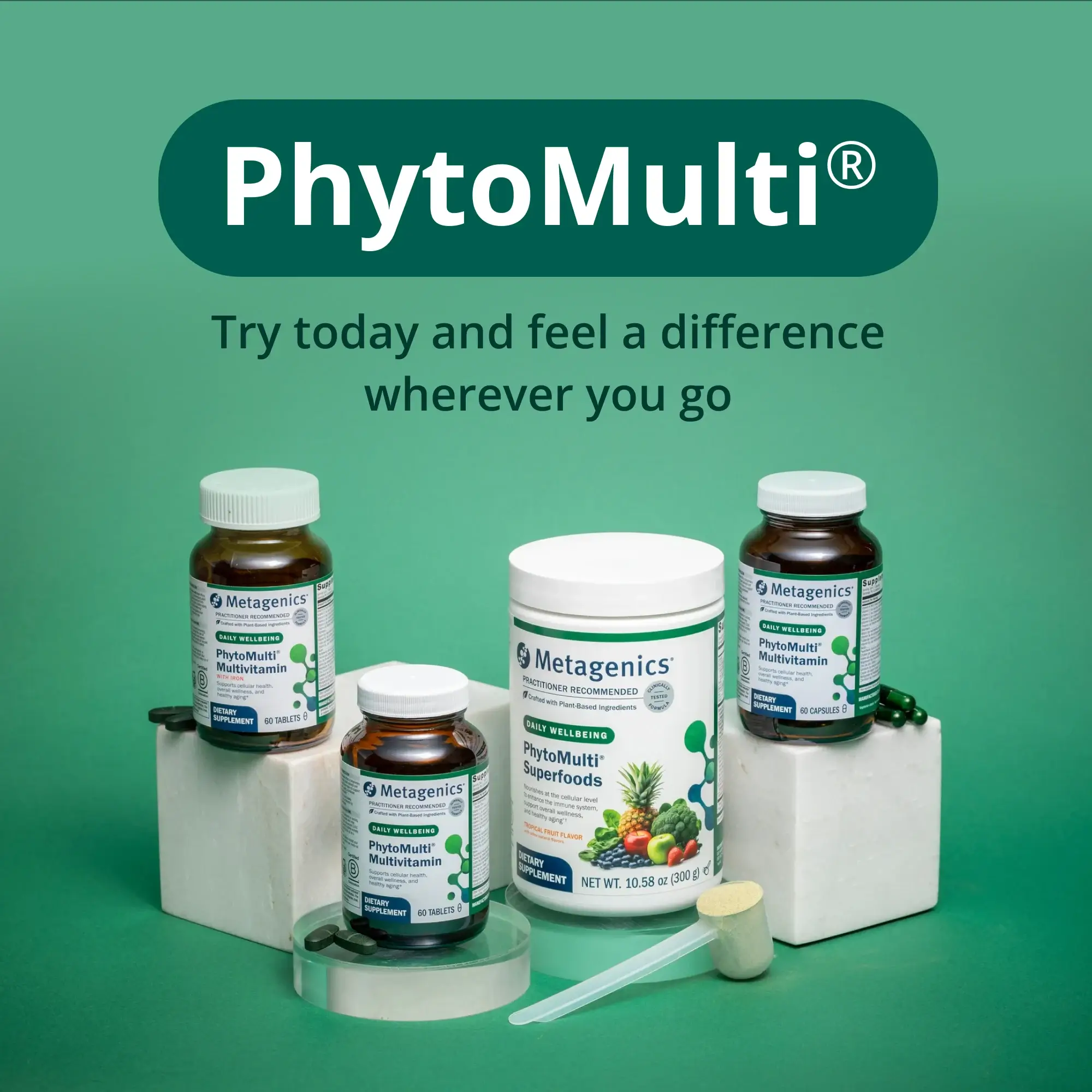 Metagenics PhytoMulti dietary supplement bottle